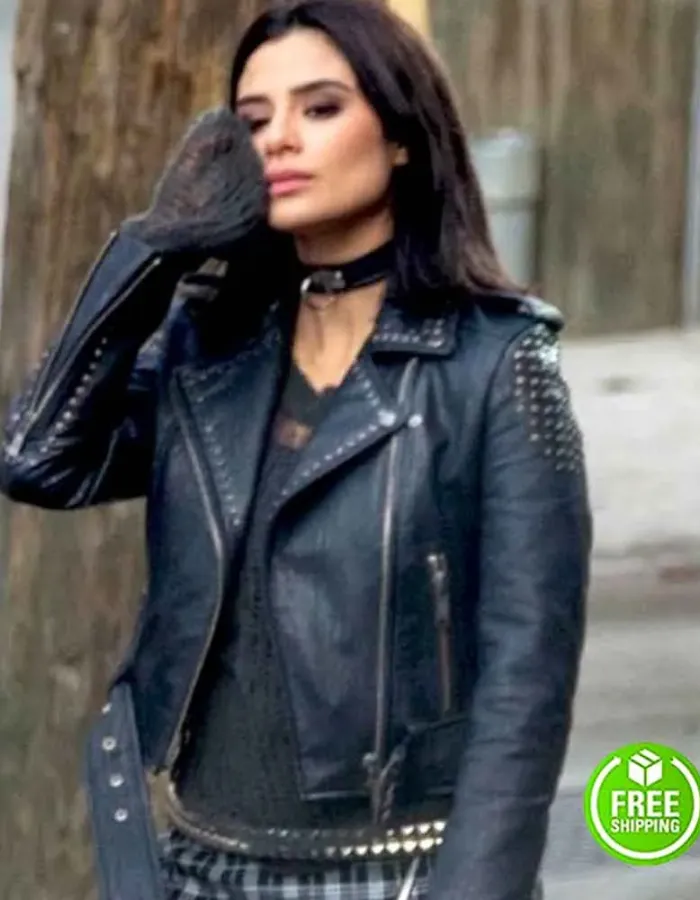 DOOM PATROL DIANE GUERRERO (CRAZY JANE) STUDDED BLACK LEATHER JACKET DOOM PATROL DIANE GUERRERO (CRAZY JANE) STUDDED BLACK LEATHER JACKET