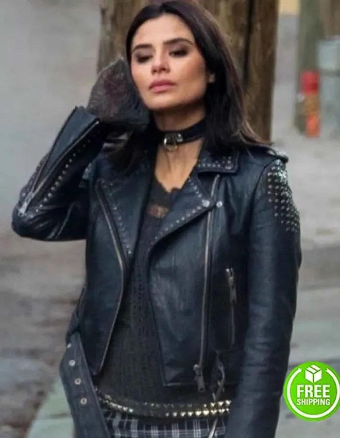 DOOM PATROL DIANE GUERRERO (CRAZY JANE) STUDDED BLACK LEATHER JACKET DOOM PATROL DIANE GUERRERO (CRAZY JANE) STUDDED BLACK LEATHER JACKET