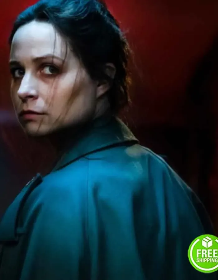 CENSOR NIAMH ALGAR (ENID BAINES) GREY TRENCH COAT CENSOR NIAMH ALGAR (ENID BAINES) GREY TRENCH COAT