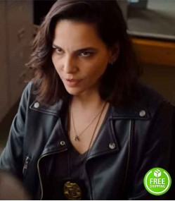 GOOD MORNING VERONICA TAINA MULLER (VERONICA TORRES) BLACK LEATHER JACKET