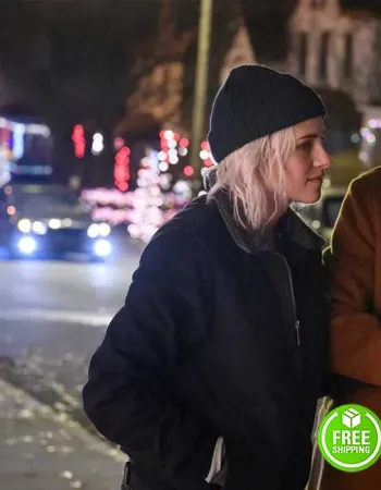 HAPPIEST SEASON KRISTEN STEWART (ABBY) BLACK BOMBER JACKET HAPPIEST SEASON KRISTEN STEWART (ABBY) BLACK BOMBER JACKET