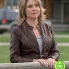 HEARTLAND MEGAN FOLLOWS (LILY BORDEN) BROWN LEATHER JACKET HEARTLAND MEGAN FOLLOWS (LILY BORDEN) BROWN LEATHER JACKET
