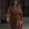HUMAN CAPITAL MARISA TOMEI (CARRIE MANNING) BROWN WOOL COAT