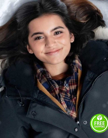 LET IT SNOW ISABELA MONER (JULIE) BLACK FUR HOODED COTTON JACKET LET IT SNOW ISABELA MONER (JULIE) BLACK FUR HOODED COTTON JACKET
