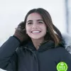 LET IT SNOW ISABELA MONER (JULIE) BLACK FUR HOODED COTTON JACKET