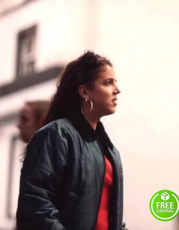 DERRY GIRLS JAMIE-LEE O’DONNELL (MICHELLE MALLON) BLACK BOMBER JACKET DERRY GIRLS JAMIE-LEE O’DONNELL (MICHELLE MALLON) BLACK BOMBER JACKET
