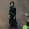 FANTASTIC BEASTS 2 KATHERINE WATERSTON (TINA GOLDSTEIN) BLACK LEATHER COAT FANTASTIC BEASTS 2 KATHERINE WATERSTON (TINA GOLDSTEIN) BLACK LEATHER COAT