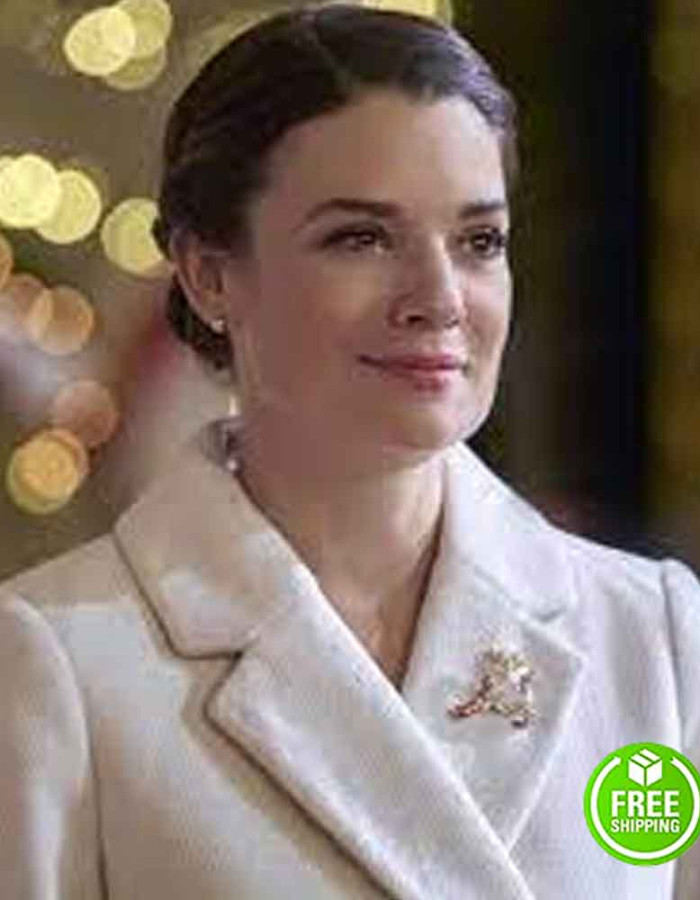 CHRISTMAS BY STARLIGHT KIMBERLEY SUSTAD (ANNIE PARK) WHITE TRENCH COAT