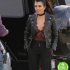 KOURTNEY KARDASHIAN BLACK LEATHER JACKET KOURTNEY KARDASHIAN BLACK LEATHER JACKET