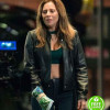 A STAR IS BORN LADY GAGA (ALLY) BLACK LEATHER JACKET A STAR IS BORN LADY GAGA (ALLY) BLACK LEATHER JACKET