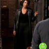 SUPERNATURAL SEASON 15 LISA BERRY (BILLIE) BLACK LEATHER COAT 