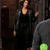 SUPERNATURAL SEASON 15 LISA BERRY (BILLIE) BLACK LEATHER COAT SUPERNATURAL SEASON 15 LISA BERRY (BILLIE) BLACK LEATHER COAT