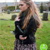 A MILLION LITTLE THINGS LIZZY GREENE (SOPHIE DIXON) BLACK LEATHER JACKET