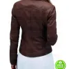 ARROW AUDREY MARIE ANDERSON (LYLA MICHAELS) BROWN LEATHER JACKET