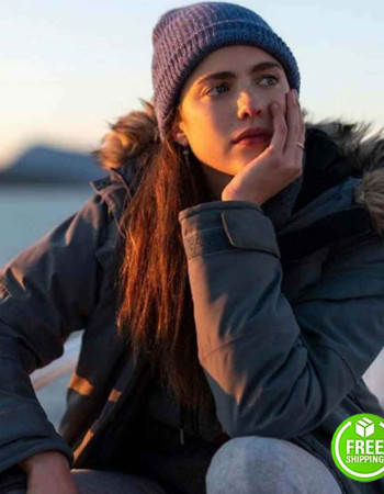MAID MARGARET QUALLEY (ALEX) GREY FUR HOODED PARKA JACKET 