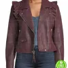 LAST MAN STANDING MOLLY EPHRAIM (MANDY BAXTER) MAROON LEATHER JACKET LAST MAN STANDING MOLLY EPHRAIM (MANDY BAXTER) MAROON LEATHER JACKET
