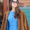 HUMAN CAPITAL MARISA TOMEI (CARRIE MANNING) BROWN WOOL COAT