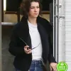 GEMINI MAN MARY ELIZABETH WINSTEAD (DANNY) FUR COLLAR BLACK JACKET 