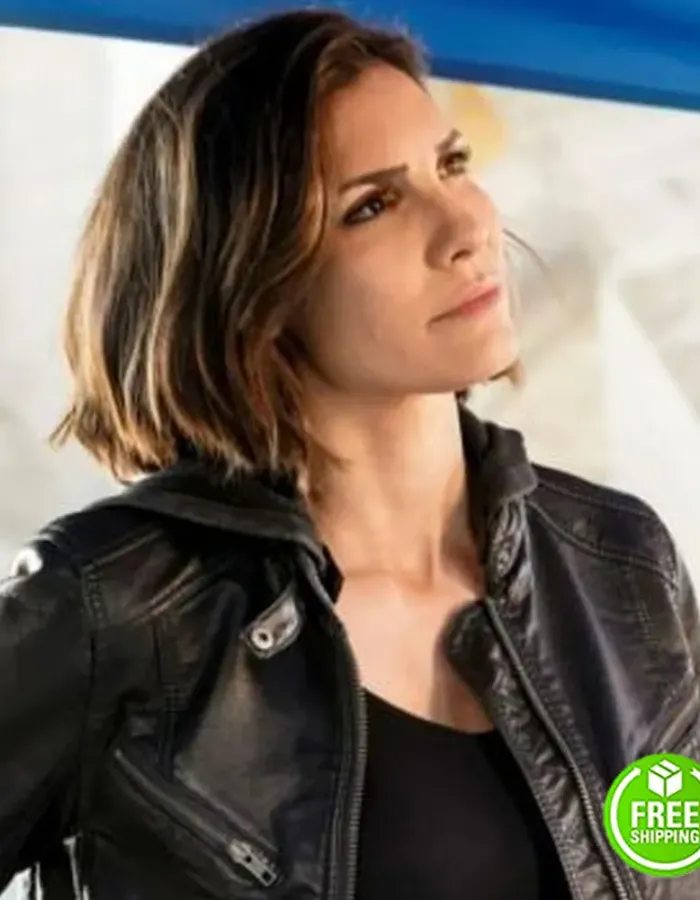 NCIS: LOS ANGELES SEASON 12 DANIELA RUAH (KENSI BLYE) BLACK LEATHER JACKET NCIS: LOS ANGELES SEASON 12 DANIELA RUAH (KENSI BLYE) BLACK LEATHER JACKET