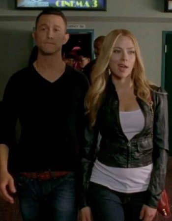 DON JON SCARLETT JOHANSSON (BARBARA) BLACK LEATHER JACKET