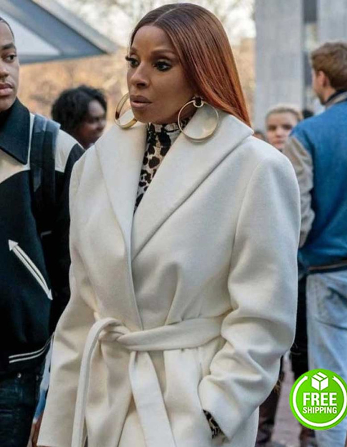 POWER BOOK II GHOST MARY J. BLIGE (MONET) WHITE WOOL COAT POWER BOOK II GHOST MARY J. BLIGE (MONET) WHITE WOOL COAT