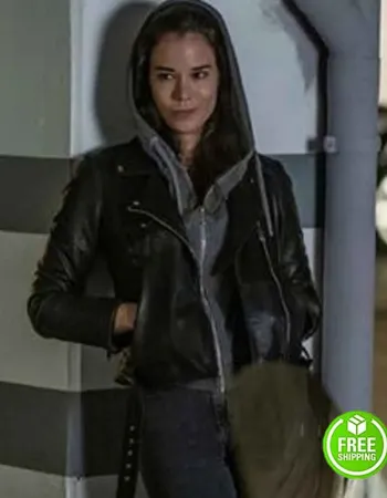DEVILS LAIA COSTA (SOFIA FLORES) BLACK LEATHER JACKET