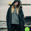 DEADWIND PIHLA VIITALA (SOFIA KARPPI) HOODED BLACK COTTON COAT DEADWIND PIHLA VIITALA (SOFIA KARPPI) HOODED BLACK COTTON COAT