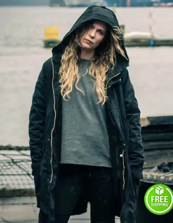 DEADWIND PIHLA VIITALA (SOFIA KARPPI) HOODED BLACK COTTON COAT