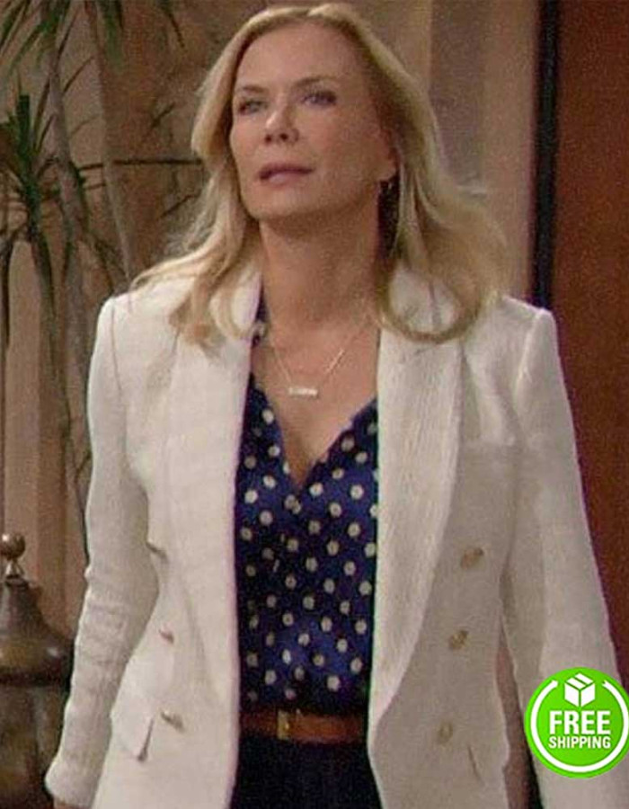 THE BOLD AND THE BEAUTIFUL KATHERINE KELLY LANG (BROOKE LOGAN) WHITE BLAZER