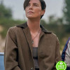 THE OLD GUARD CHARLIZE THERON (ANDY) BROWN COTTON COAT THE OLD GUARD CHARLIZE THERON (ANDY) BROWN COTTON COAT