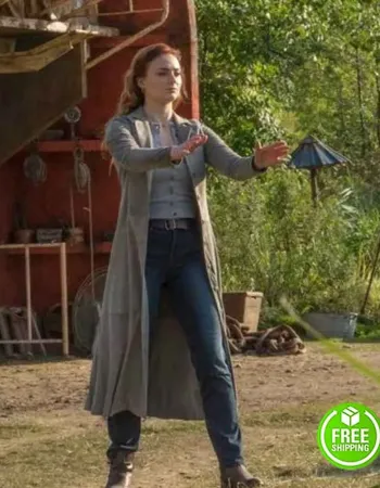 X-MEN: DARK PHOENIX SOPHIE TURNER (JEAN GREY) GREY COTTON COAT