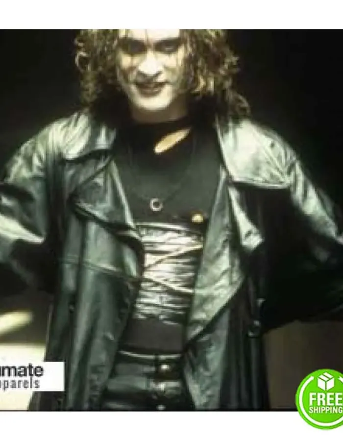 The Crow Eric Draven Brandon Lee Black Trench Coat