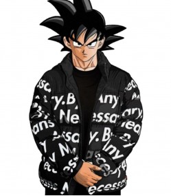 Dragon Ball Z Goku Drip Puffer Satin Jacket