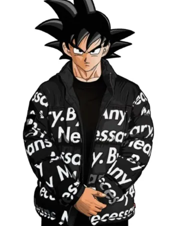Dragon Ball Z Goku Drip Puffer Jacket