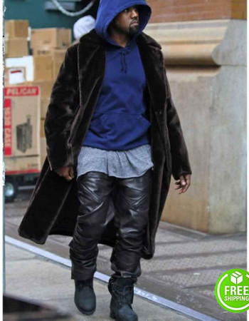 KANYE WEST BLACK LEATHER PANT