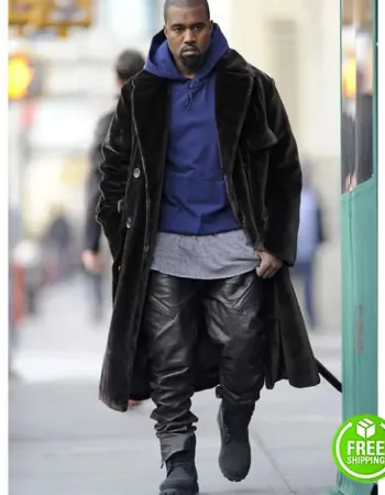 KANYE WEST BLACK LEATHER PANT