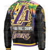 Men's Los Angeles Lakers Remix Palm Trees Black Varsity Jacket