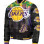 Men's Los Angeles Lakers Remix Palm Trees Black Varsity Jacket