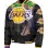 Men's Los Angeles Lakers Remix Palm Trees Black Varsity Jacket