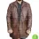 RED NOTICE DWAYNE JOHNSON BROWN DISTRESSED LEATHER COAT