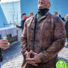 RED NOTICE DWAYNE JOHNSON BROWN DISTRESSED LEATHER COAT RED NOTICE DWAYNE JOHNSON BROWN DISTRESSED LEATHER COAT
