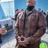 RED NOTICE DWAYNE JOHNSON BROWN DISTRESSED LEATHER COAT RED NOTICE DWAYNE JOHNSON BROWN DISTRESSED LEATHER COAT