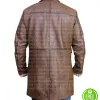 RED NOTICE DWAYNE JOHNSON BROWN DISTRESSED LEATHER COAT RED NOTICE DWAYNE JOHNSON BROWN DISTRESSED LEATHER COAT