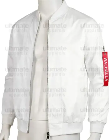 Tokyo Revengers Kazutora Hanemiya (Joe Zieja) White Cotton Bomber Jacket