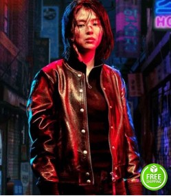 MY NAME HAN SO-HEE (JI-U-YUN) BOMBER LEATHER JACKET MY NAME HAN SO-HEE (JI-U-YUN) BOMBER LEATHER JACKET