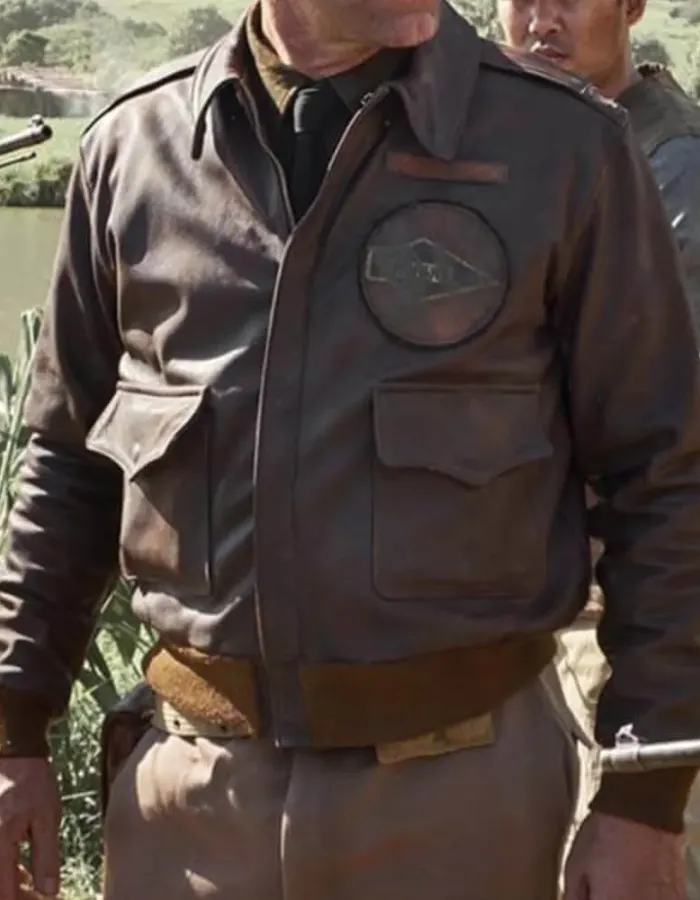 Aaron Eckhart Midway Jimmy Doolittle Brown Leather Jacket Aaron Eckhart Midway Jimmy Doolittle Brown Leather Jacket