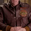 Aaron Eckhart Midway Jimmy Doolittle Brown Leather Jacket Aaron Eckhart Midway Jimmy Doolittle Brown Leather Jacket