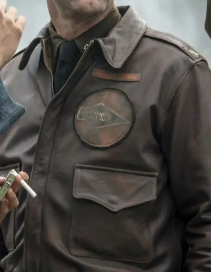 Aaron Eckhart Midway Jimmy Doolittle Brown Leather Jacket Aaron Eckhart Midway Jimmy Doolittle Brown Leather Jacket