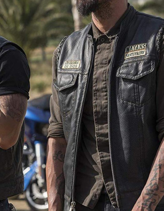 Angel Reyes Mayans M.C. Leather Vest Angel Reyes Mayans M.C. Leather Vest