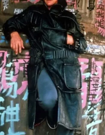 Blade Runner Roy Batty Black Leather Trench Coat